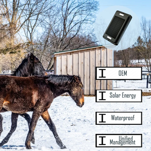 Rastreador <span class=keywords><strong>GPS</strong></span> para ganado 4G F10 GPSONE Tracker para vaca Batería de larga duración 20000mAh Collar con energía solar Seguimiento <span class=keywords><strong>GPS</strong></span> para ganado vacas - Product Image 3