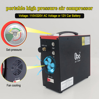 GX-E-CS3 3 étages 310 bar 30mpa 4500psi haute pression électrique pcp plongée incendie commandes faible bruit compresseur d'air avec ventilateur de refroidissement