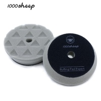 Tampons de polissage DA de 3 pouces en éponge grise durable pour coupe intensive, pour carrosseries automobiles, vente en gros OEM 1000Sheep