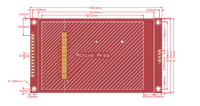 Layar LCD TFT SPI 4 Inci ST7796 dengan Papan PCB Resolusi 320x480 Lampu Latar LED