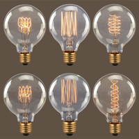 Ampoule décorative vintage style Edison à filament spiralé 25W 40W 60W, ampoule incandescente style antique E26 E27 B22 G95, ampoule globe