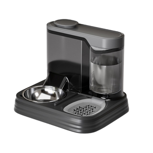Distributeur d'eau et <span class=keywords><strong>de</strong></span> nourriture intelligent 2-en-1 <span class=keywords><strong>pour</strong></span> animaux <span class=keywords><strong>de</strong></span> compagnie, noir, grande capacité, en plastique <span class=keywords><strong>de</strong></span> qualité alimentaire, <span class=keywords><strong>pour</strong></span> chats et chiens, usage domestique - Product Image 1