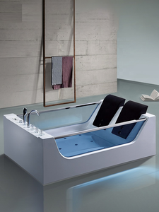 Bain à remous de luxe moderne pour 2 personnes, autoportant, pour intérieur, avec drain, de style européen - Product Image 4
