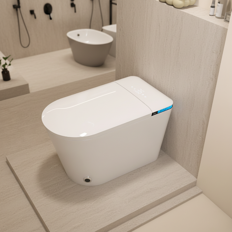 Luxury White WC Bathroom Intelligent Toilet