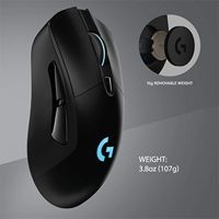 Ratón Inalámbrico para Juegos Logitech G703 Lightspeed con Sensor Hero 25K, Compatible con PowerPlay, Lightsync RGB, Ligero, 95G+10G Opcional