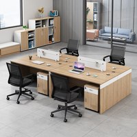 Bureau de direction modulaire commercial, poste de travail moderne en forme de L, mobilier de bureau durable