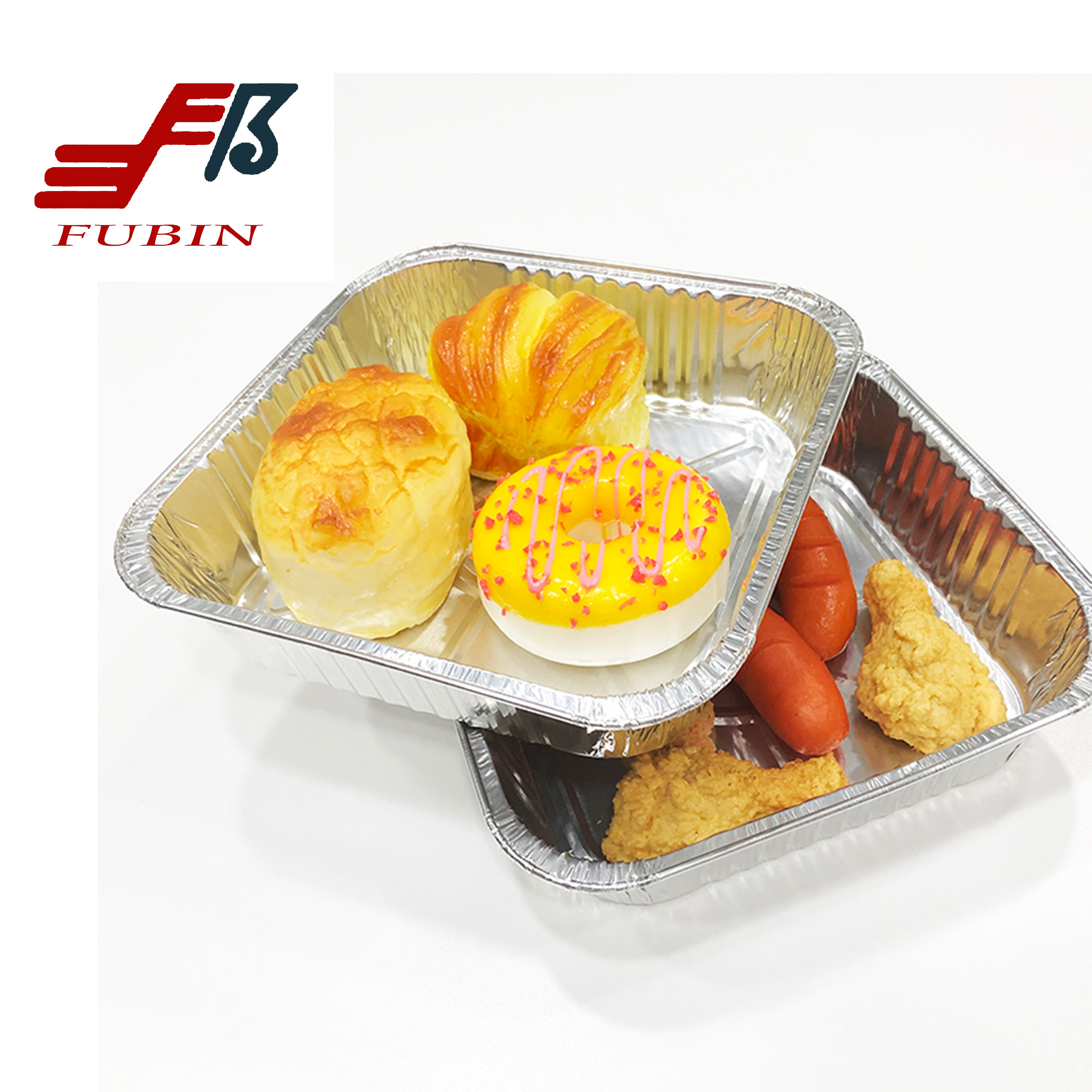 Disposable Aluminum Foil Baking Tray Loaf Pan Food Storage Container Set With Lid