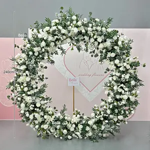 Beyaz Phalaenopsis gül toptan kemerler düğün olay dekorasyon için çiçek düzenleme düğün ay çiçek kemer zemin