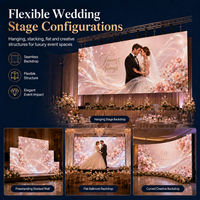 Pantalla LED de Alquiler para Interiores P4.81, 500x1000mm, 3840Hz, Pantalla LED para Escenarios, Video Wall para Bodas, Salones de Baile, Eventos