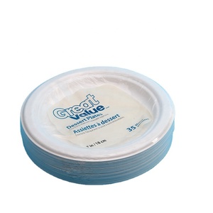 Assiettes en papier à dessert compostables en <span class=keywords><strong>pulpe</strong></span> <span class=keywords><strong>de</strong></span> <span class=keywords><strong>canne</strong></span> à sucre écologiques personnalisables jetables - Product Image 1