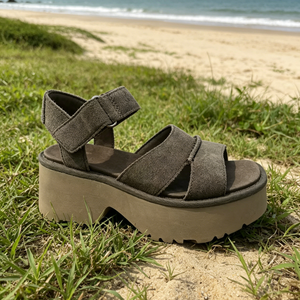 Luxury Suede Platform Wedges <b>Sandals</b> With Buckle Strap Open Toe Summer Women Designer Shoes Height Increasing EVA Outsole U1gs - Product Image 3