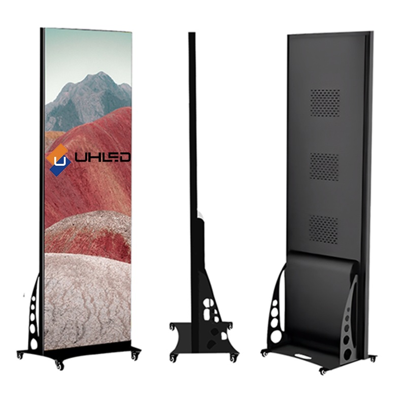 P2.5mm Indoor Frame LED Display Screen Floor Standing LED Poster Display for Marketing Advertising