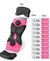 Hustech 20 pièces Outils grattoirs à lame en plastique ABS avec dissolvant d'adhésif, Nouveaux, Qualité OEM, pour le nettoyage des fenêtres et du verre DIY