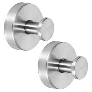 Stainless Steel <b>Suction</b> Cup <b>Hook</b> 45mm Diameter Traceless No Drill For <b>Bathroom</b> Kitchen Towel Rack - Product Image 2