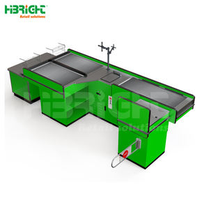 Highbright เคาน์เตอร์บริการเหล็กทนทานเคาน์เตอร์ชำระเงินซูเปอร์มาร์เก็ตเชิงพาณิชย์ที่ทนทานพร้อมที่วางป้ายรุ่น HBE-CC-06B - Product Image 5