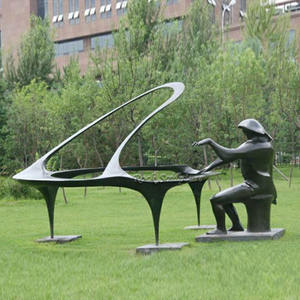Statue de <span class=keywords><strong>Chopin</strong></span>, pianiste grandeur nature en bronze, décoration de parc extérieur, statue de célébrité personnalisée - Product Image 2