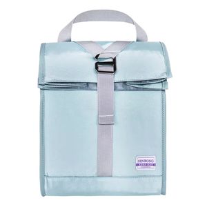 Bolsa de almuerzo aislada, ligera y duradera, con asa, cierre de cremallera, cinta de PP, bolsa térmica, logotipo personalizado, bolsa reutilizable para carrito. - Product Image 6