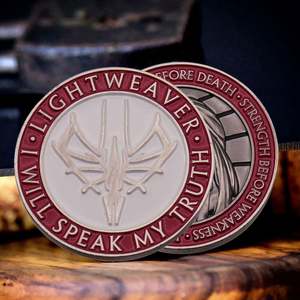 Moneda de desafío de metal 3D chapada en oro de doble cara personalizada, regalo de agradecimiento por el servicio a Dios, Diosa, Jesús, Religión, 28mm - Product Image 1