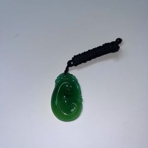 क्लासिक शैली प्राकृतिक एगेट जेडाइट ड्रैगन हेड पेलेंट शुभ आरा आकर्षण पार्टियों और बौद्ध उपहार गहने - Product Image 3