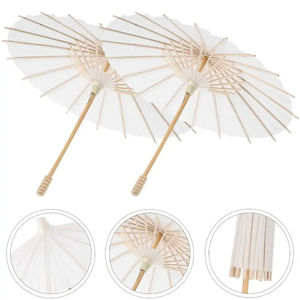 ร่มกระดาษไม้ไผ่จีน DIY ร่มกระดาษสีขาว ของขวัญงานแต่งงาน - Product Image 3