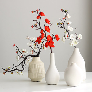 Vase en céramique minimaliste Xin Xinyi, poterie blanche, art moderne, décoration, cadeau de mariage, non verni, DIY, vase à fleurs, style nordique - Product Image 4