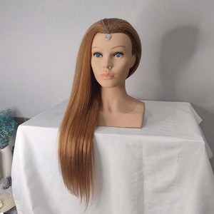 Mannequin <span class=keywords><strong>d</strong></span>'entraînement pas cher pour la coiffure, 100% cheveux humains, ondulés, pour salon de coiffure afro-américain, idéal pour la pratique du tressage et de l'entraînement afro - Product Image 1