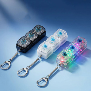 Porte-clés clavier mécanique à 3 touches, jouet de décompression, bouton de clavier DIY, vente en gros - Product Image 3