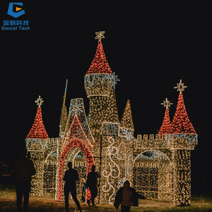 Lanterne en soie SGML36, festival des lanternes, Noël, sculpture lumineuse LED, motif de bâtiment 3D, lumière pour la rue, la Saint-Valentin, Pâques - Product Image 1