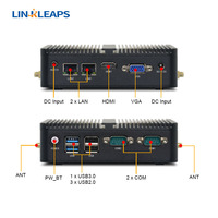 Compacto Dual GbE LAN 4 USB 2 RS232 COM Computadora integrada industrial sin ventilador Intel Celeron N2840/J1900 CPU Mini PC