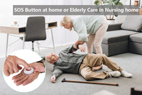 Cuidado de la salud para ancianos Botón inalámbrico de emergencia/pánico Botón de alarma Bluetooth SOS