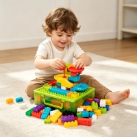 Ensemble de 58 pièces de jouets de construction pour enfants, maison de poupée DIY, jouet éducatif en plastique ABS de haute qualité, jeu de construction pour aire de jeux familiale