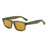Lunettes de soleil en acétate surdimensionnées, tendance écaille de tortue/vertes, carrées, polarisées UV400, unisexe, pour voyage et vacances, vente en gros usine