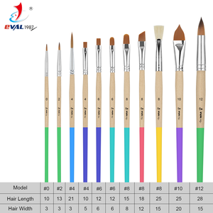 <span class=keywords><strong>Pinceau</strong></span> de <span class=keywords><strong>peinture</strong></span> acrylique coloré rond/plat/filbert/angulaire/éventail/chat en forme de langue 11pcs Art Supplier - Product Image 5