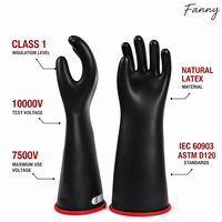 Gants de travail isolants d'usine, gants de sécurité diélectriques en latex pour opérations spéciales électriques, équipement de protection individuelle