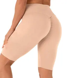 Taille haute Scrunch Fesses Short de Yoga Filles Sexy Portant Push Up Biker Short de Sport Vêtements de Sport