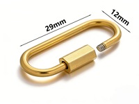 Mousqueton ovale de luxe à visser en laiton, attache rapide pour porte-clés, fabrication de bijoux, accessoires de sac à main et de sac à bandoulière DIY