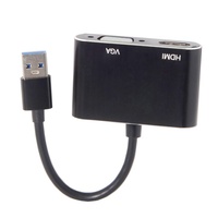 4k USB 3.0 转 VGA 高清电视适配器转换器支持 HDTV VGA 同步输出，兼容 Windows 7/8/10