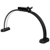 Lampe de bureau LED pliable demi-lune avec support de téléphone pour extension de cils, manucure, tatouage – Éclairage LED pour manucuriste