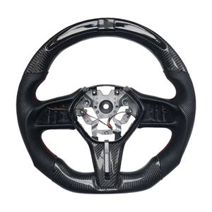 Volant de direction en cuir perforé en fibre de carbone avec LED, de qualité supérieure, pour Infiniti Q50 - Product Image 1