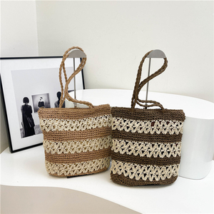 Light <strong>Luxury</strong> Classic Small Women Woven Tote Bags Lady Shoulder Hollow <strong>Out</strong> Hand Bags Brand Fashion Ladies Handbags - Product Image 1