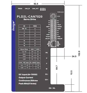 Trình điều khiển servo điện áp thấp có thể (tuyệt đối/gia tăng) bộ mã hóa độ phân giải cao Tự động điều chỉnh thông số servo tăng cường quá tải