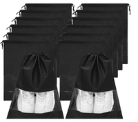 Sacs de rangement pour chaussures pliables imperméables portables de voyage avec cordon de serrage en tissu non tissé anti-poussière pour vêtements et garde-robe