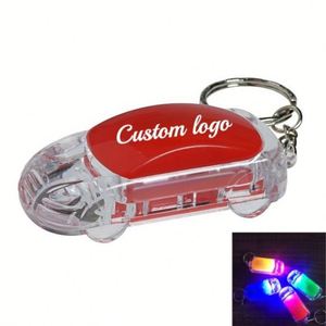Custom Exclusive logo Simulation Car Luminous LED Plastic Portable Keychain for Backpack Key Decoration Pendant Small <b>Gift</b> Toys - Product Image 1