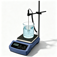 Agitateur magnétique chauffant infrarouge WEIAI 7 pouces 100-1500 tr/min 20L avec écran LCD numérique pour laboratoire de biotechnologie, cosmétique et chimie organique