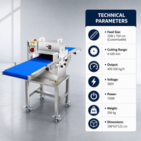 Machine à trancher automatique commerciale pour bœuf et porc 380V avec protection de sécurité et taille de coupe réglable