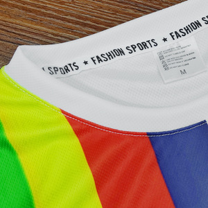 Fashion Sports Unisex T-Shirt <b>Rainbow</b> Print Quick Dry Daily Wear M Size - Product Image 1