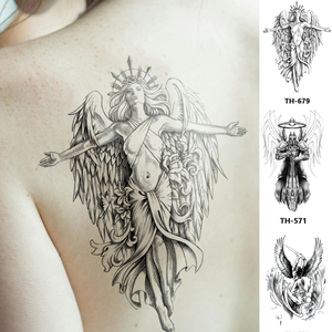 Tatuaggio temporaneo delle donne di angelo impermeabile adesivo del corpo Sexy finto personalizzato - Product Image 2