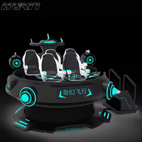 9D VR 360 Silla de simulación de vuelo UFO para el hogar y deportes al aire libre compatible con 5 asientos PC y equipo MR para Cinema VR Experience