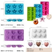 Moule en silicone épaissi à 6/8/18 cavités pour gâteaux, biscuits, donuts, avec racloir et pinceau, pour biscuits, macarons, anneaux de gâteaux, outils de pâtisserie