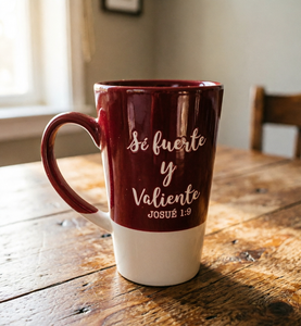 Inspirational Bible Verse Ceramic Coffee Mug Red Two Tone Latte <strong>Cup</strong> Christian Religious Gift - Product Image 4
